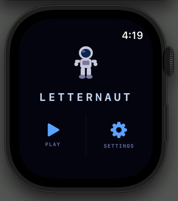 Letternaut main menu